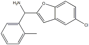 (5-chloro-1-benzofuran-2-yl)(2-methylphenyl)methanamine Struktur