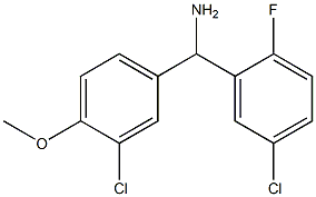 (5-chloro-2-fluorophenyl)(3-chloro-4-methoxyphenyl)methanamine Struktur