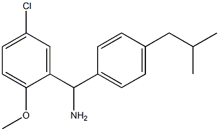 (5-chloro-2-methoxyphenyl)[4-(2-methylpropyl)phenyl]methanamine Struktur