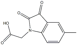 (5-methyl-2,3-dioxo-2,3-dihydro-1H-indol-1-yl)acetic acid Struktur