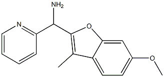 (6-methoxy-3-methyl-1-benzofuran-2-yl)(pyridin-2-yl)methanamine Struktur