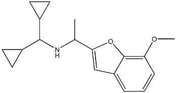 (dicyclopropylmethyl)[1-(7-methoxy-1-benzofuran-2-yl)ethyl]amine Struktur