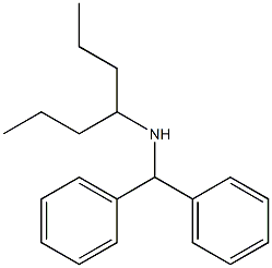 (diphenylmethyl)(heptan-4-yl)amine Struktur