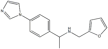 (furan-2-ylmethyl)({1-[4-(1H-imidazol-1-yl)phenyl]ethyl})amine Struktur