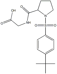 [({1-[(4-tert-butylphenyl)sulfonyl]pyrrolidin-2-yl}carbonyl)amino]acetic acid Struktur