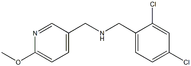 [(2,4-dichlorophenyl)methyl][(6-methoxypyridin-3-yl)methyl]amine Struktur