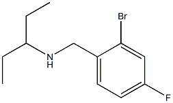 [(2-bromo-4-fluorophenyl)methyl](pentan-3-yl)amine Struktur