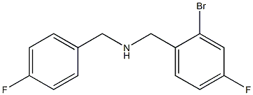 [(2-bromo-4-fluorophenyl)methyl][(4-fluorophenyl)methyl]amine Struktur