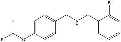 [(2-bromophenyl)methyl]({[4-(difluoromethoxy)phenyl]methyl})amine Struktur