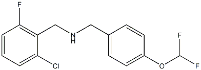 [(2-chloro-6-fluorophenyl)methyl]({[4-(difluoromethoxy)phenyl]methyl})amine Struktur