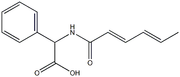 [(2E,4E)-hexa-2,4-dienoylamino](phenyl)acetic acid Struktur