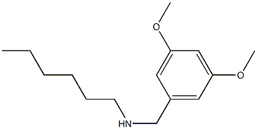 [(3,5-dimethoxyphenyl)methyl](hexyl)amine Struktur