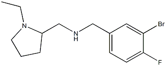 [(3-bromo-4-fluorophenyl)methyl][(1-ethylpyrrolidin-2-yl)methyl]amine Struktur