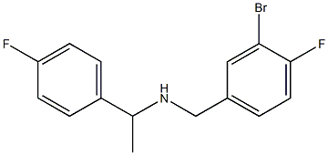 [(3-bromo-4-fluorophenyl)methyl][1-(4-fluorophenyl)ethyl]amine Struktur