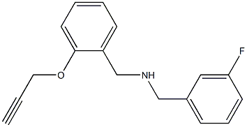 [(3-fluorophenyl)methyl]({[2-(prop-2-yn-1-yloxy)phenyl]methyl})amine Struktur