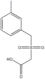 [(3-methylbenzyl)sulfonyl]acetic acid Struktur