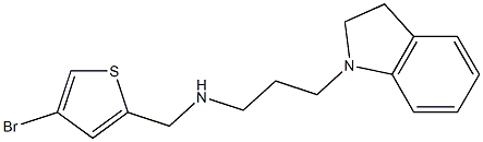 [(4-bromothiophen-2-yl)methyl][3-(2,3-dihydro-1H-indol-1-yl)propyl]amine Struktur