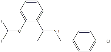 [(4-chlorophenyl)methyl]({1-[2-(difluoromethoxy)phenyl]ethyl})amine Struktur