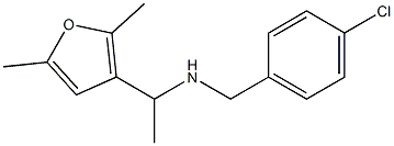 [(4-chlorophenyl)methyl][1-(2,5-dimethylfuran-3-yl)ethyl]amine Struktur