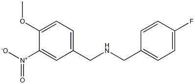 [(4-fluorophenyl)methyl][(4-methoxy-3-nitrophenyl)methyl]amine Struktur