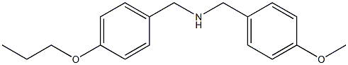 [(4-methoxyphenyl)methyl][(4-propoxyphenyl)methyl]amine Struktur