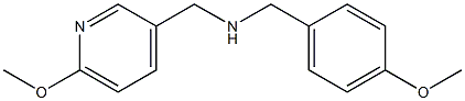 [(4-methoxyphenyl)methyl][(6-methoxypyridin-3-yl)methyl]amine Struktur