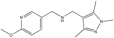 [(6-methoxypyridin-3-yl)methyl][(1,3,5-trimethyl-1H-pyrazol-4-yl)methyl]amine Struktur