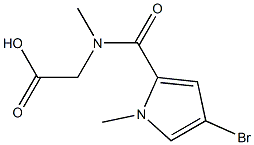 [[(4-bromo-1-methyl-1H-pyrrol-2-yl)carbonyl](methyl)amino]acetic acid Struktur