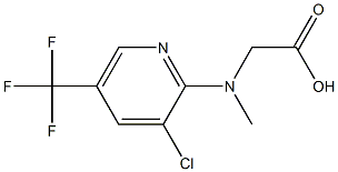 [[3-chloro-5-(trifluoromethyl)pyridin-2-yl](methyl)amino]acetic acid Struktur