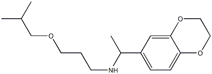 [1-(2,3-dihydro-1,4-benzodioxin-6-yl)ethyl][3-(2-methylpropoxy)propyl]amine Struktur