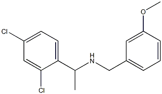 [1-(2,4-dichlorophenyl)ethyl][(3-methoxyphenyl)methyl]amine Struktur