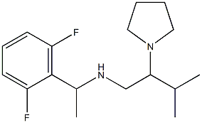 [1-(2,6-difluorophenyl)ethyl][3-methyl-2-(pyrrolidin-1-yl)butyl]amine Struktur