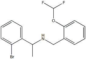 [1-(2-bromophenyl)ethyl]({[2-(difluoromethoxy)phenyl]methyl})amine Struktur