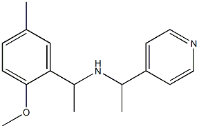 [1-(2-methoxy-5-methylphenyl)ethyl][1-(pyridin-4-yl)ethyl]amine Struktur