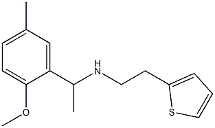 [1-(2-methoxy-5-methylphenyl)ethyl][2-(thiophen-2-yl)ethyl]amine Struktur