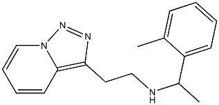 [1-(2-methylphenyl)ethyl](2-{[1,2,4]triazolo[3,4-a]pyridin-3-yl}ethyl)amine Struktur