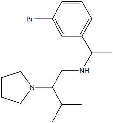 [1-(3-bromophenyl)ethyl][3-methyl-2-(pyrrolidin-1-yl)butyl]amine Struktur