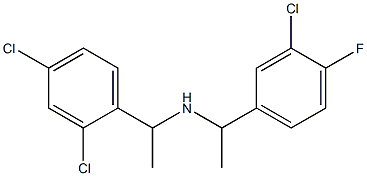 [1-(3-chloro-4-fluorophenyl)ethyl][1-(2,4-dichlorophenyl)ethyl]amine Struktur