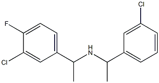 [1-(3-chloro-4-fluorophenyl)ethyl][1-(3-chlorophenyl)ethyl]amine Struktur