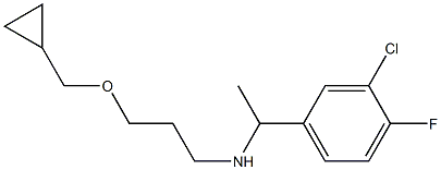 [1-(3-chloro-4-fluorophenyl)ethyl][3-(cyclopropylmethoxy)propyl]amine Struktur