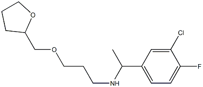 [1-(3-chloro-4-fluorophenyl)ethyl][3-(oxolan-2-ylmethoxy)propyl]amine Struktur