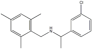 [1-(3-chlorophenyl)ethyl][(2,4,6-trimethylphenyl)methyl]amine Struktur