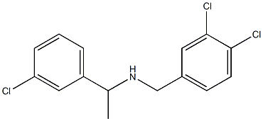 [1-(3-chlorophenyl)ethyl][(3,4-dichlorophenyl)methyl]amine Struktur