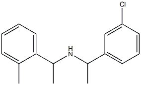 [1-(3-chlorophenyl)ethyl][1-(2-methylphenyl)ethyl]amine Struktur