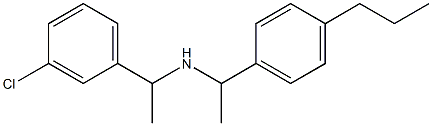 [1-(3-chlorophenyl)ethyl][1-(4-propylphenyl)ethyl]amine Struktur