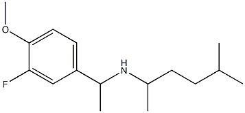 [1-(3-fluoro-4-methoxyphenyl)ethyl](5-methylhexan-2-yl)amine Struktur