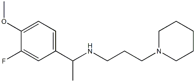 [1-(3-fluoro-4-methoxyphenyl)ethyl][3-(piperidin-1-yl)propyl]amine Struktur