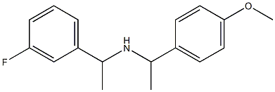 [1-(3-fluorophenyl)ethyl][1-(4-methoxyphenyl)ethyl]amine Struktur