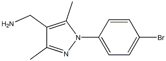 [1-(4-bromophenyl)-3,5-dimethyl-1H-pyrazol-4-yl]methylamine Struktur