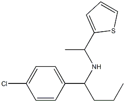 [1-(4-chlorophenyl)butyl][1-(thiophen-2-yl)ethyl]amine Struktur